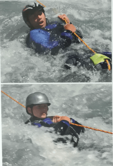 using a throw rope